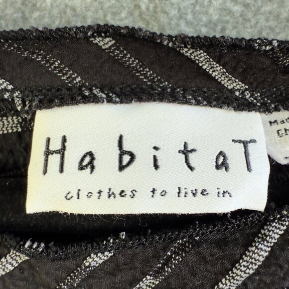 Habitat Black & Gray Striated Rayon Blend Tunic Top + Cropped Trousers Set XL - Picture 5 of 16